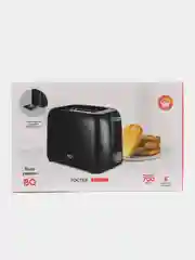 Черный тостер BQ T1007 с поддоном для крошек, 700 Вт, 6 режимов, 2 отсека, термостойкий