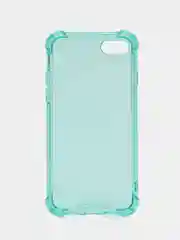 Бирюзовый чехол противоударный на iPhone 7, 8, 11, 12, 13, Pro, mini, Max, Plus, прозрачный