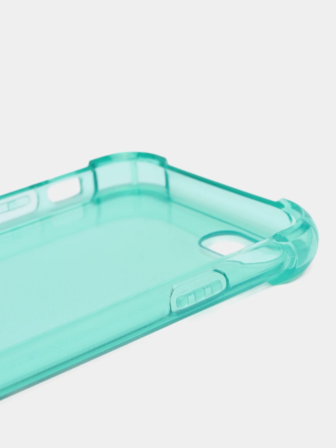 Бирюзовый чехол противоударный на iPhone 7, 8, 11, 12, 13, Pro, mini, Max, Plus, прозрачный