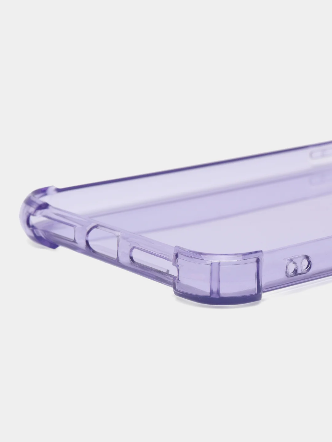 Лавандовый чехол противоударный на iPhone 7, 8, 11, 12, 13, Pro, mini, Max, Plus, прозрачный
