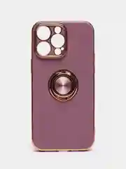 Лавандовый чехол на IPhone 14 14 plus 14 pro 14 pro max айфон с кольцом-держателем