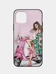 Розовый плотный чехол накадка на iPhone 11 Pro