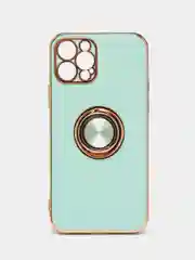 Бирюзовый чехол с кольцом для  айфон IPhone XS XR XS Max 11 Pro 12 12 Mini 12 Pro Max 13 13 Pro Max
