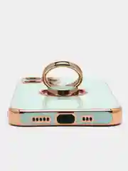 Бирюзовый чехол с кольцом для  айфон IPhone XS XR XS Max 11 Pro 12 12 Mini 12 Pro Max 13 13 Pro Max