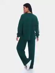 Зеленый женский спортивный костюм, оверсайз стиль