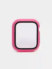 Фуксия бампер с защитным стеклом и ремешком для Apple Watch 38/40/41/42/44/45/49
