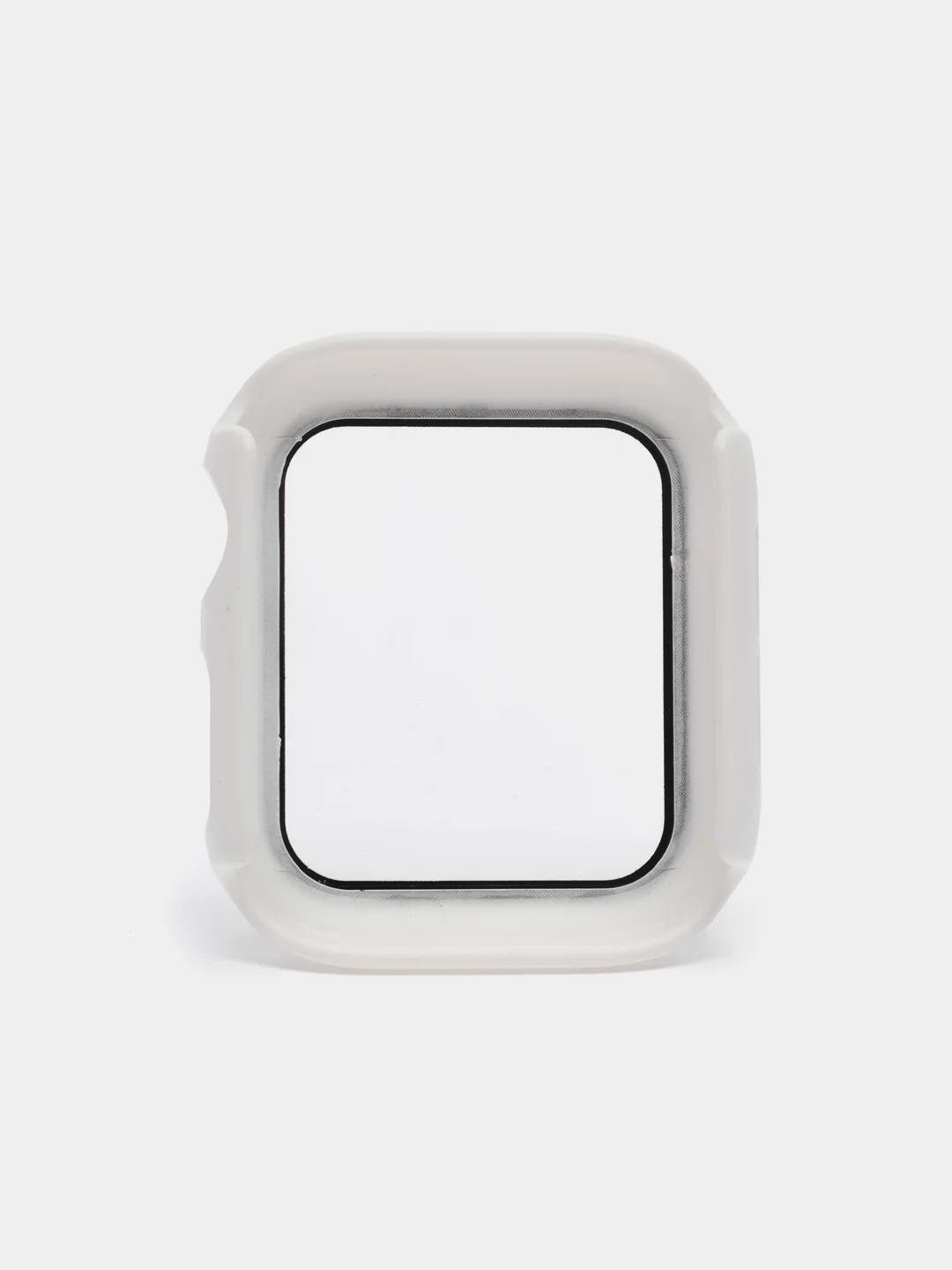 Бежевый бампер с защитным стеклом и ремешком для Apple Watch 38/40/41/42/44/45/49