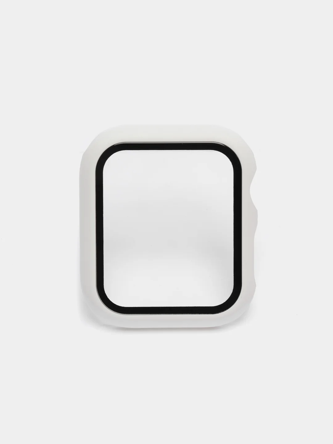 Бежевый бампер с защитным стеклом и ремешком для Apple Watch 38/40/41/42/44/45/49