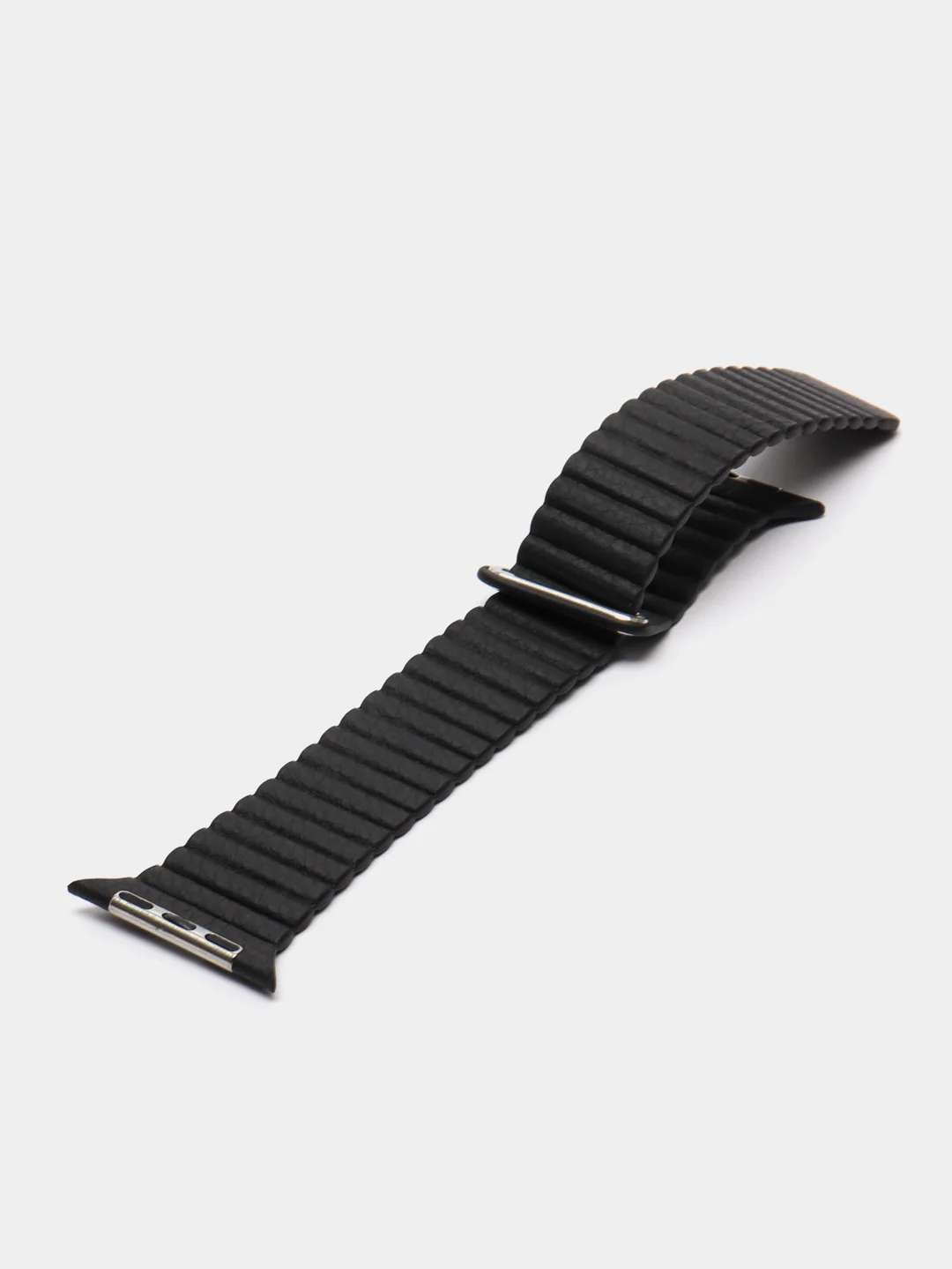 Черный ремешок кожаный для Apple Watch 38/40mm, 42/44mm.