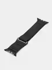 Черный ремешок кожаный для Apple Watch 38/40mm, 42/44mm.