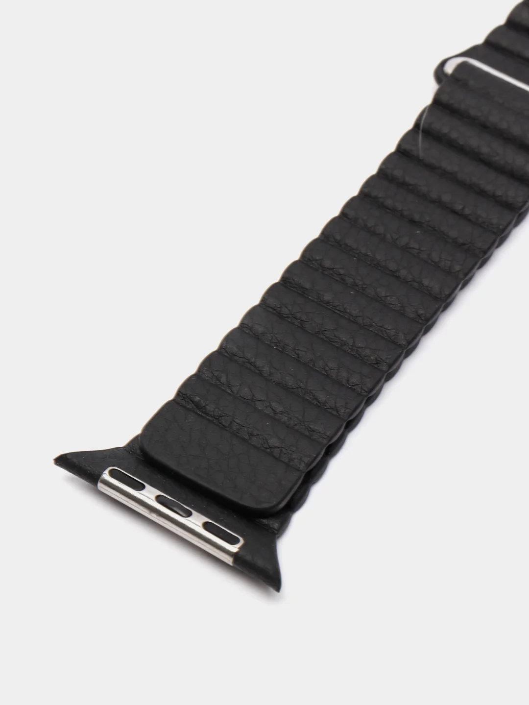 Черный ремешок кожаный для Apple Watch 38/40mm, 42/44mm.