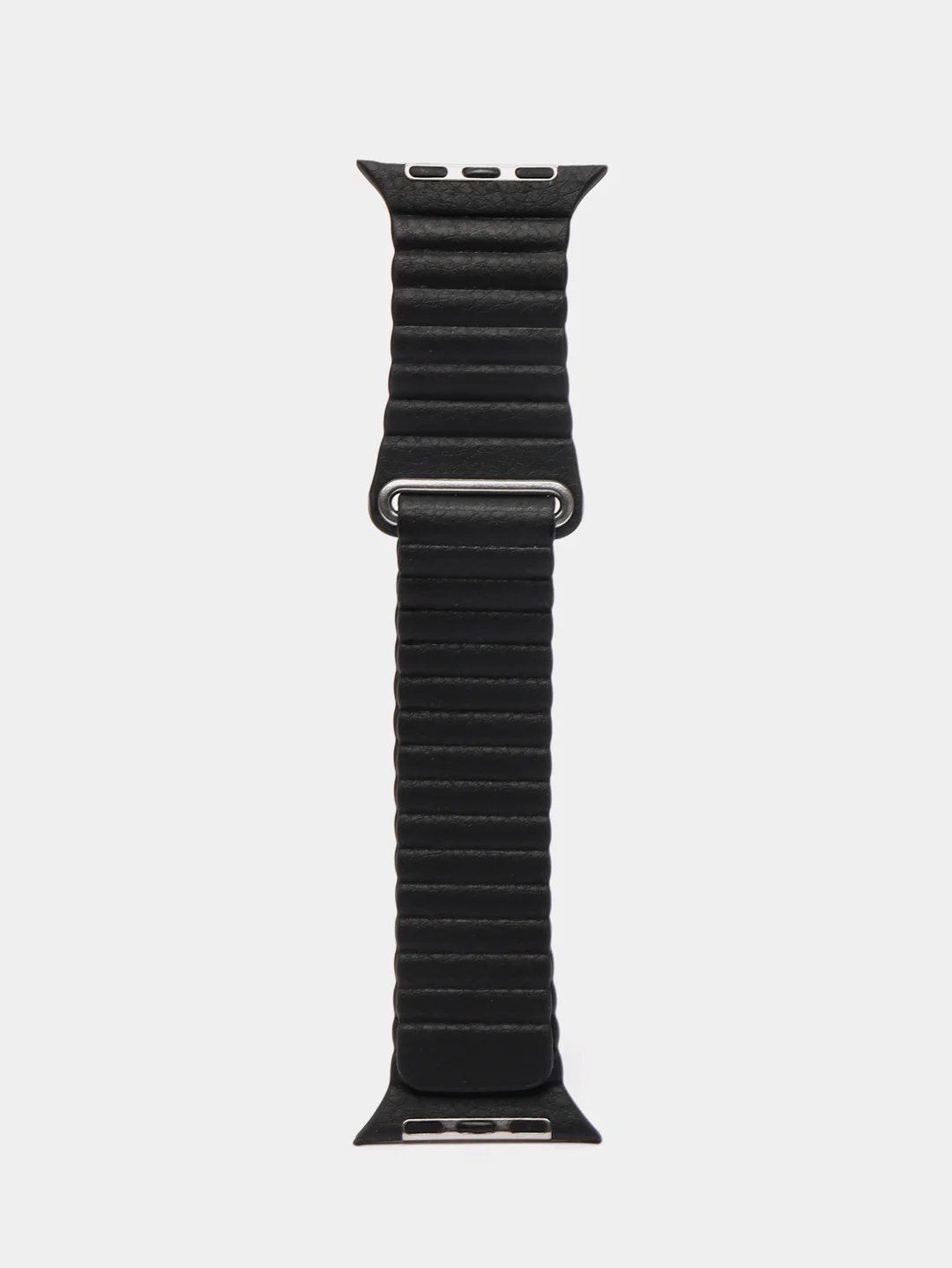 Черный ремешок кожаный для Apple Watch 38/40mm, 42/44mm.