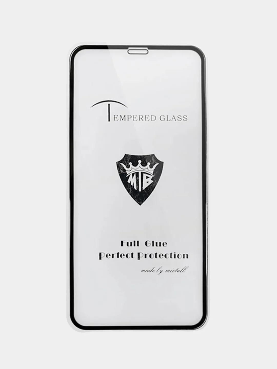 Черный защитное стекло на iPhone 12/12 Pro, 13/13 Pro, X/XS/11 Pro, XS Max/11 Pro Max