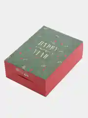 Зеленый подарочная коробка- С новым годом!