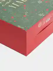 Зеленый подарочная коробка- С новым годом!