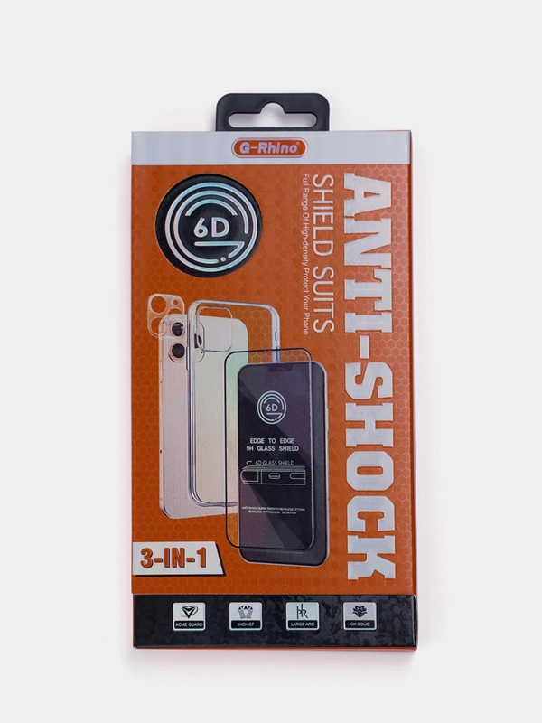 Защитное стекло G-Rhino Premium 3в1 для iPhone 12, 12pro max, 12pro