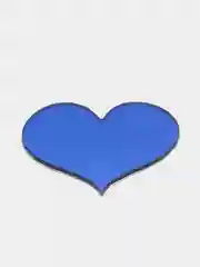 Синий наклейка сердце зеркальная, 10шт, 2,5х2 см