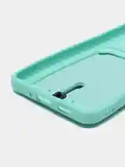 Бирюзовый чехол Samsung Galaxy A33, Самсунг Галакси А33 5G силиконовый, с карманом для карты