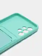 Бирюзовый чехол Samsung Galaxy A33, Самсунг Галакси А33 5G силиконовый, с карманом для карты