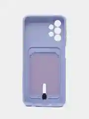 Лавандовый чехол Samsung Galaxy A13 (Самсунг Галакси А13 4G), силиконовый, с карманом для карты