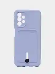 Лавандовый чехол Samsung Galaxy A13 (Самсунг Галакси А13 4G), силиконовый, с карманом для карты