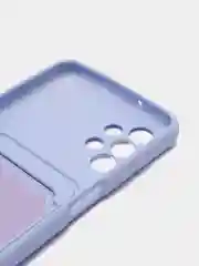 Лавандовый чехол Samsung Galaxy A13 (Самсунг Галакси А13 4G), силиконовый, с карманом для карты