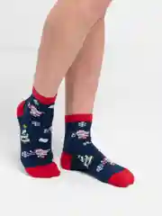 Индиго носки  с новогодним принтом