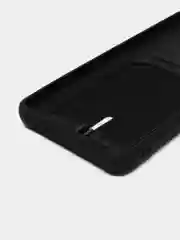 Черный чехол Samsung Galaxy A13 (Самсунг Галакси А13 4G), силиконовый, с карманом для карты