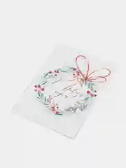 Серый открытки "С новым годом", мини, 7х10 см, авторская