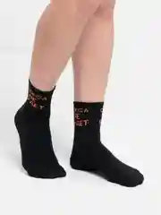 Черный носки унисекс, высокие, с надписями