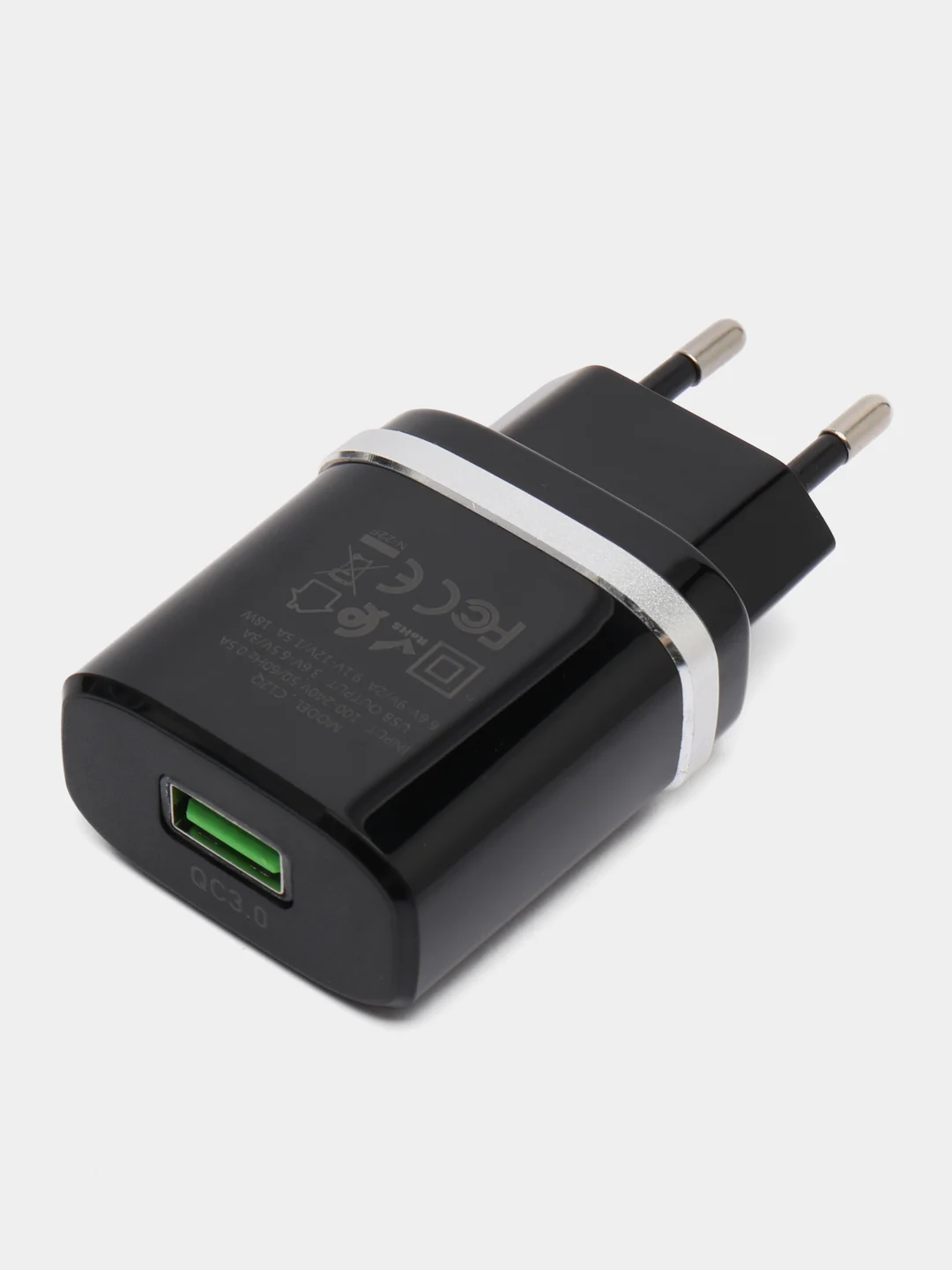 Черный сетевое зарядное устройство Hoco C12Q  + кабель micro USB Быстрая зарядка Quick Charge 3.0