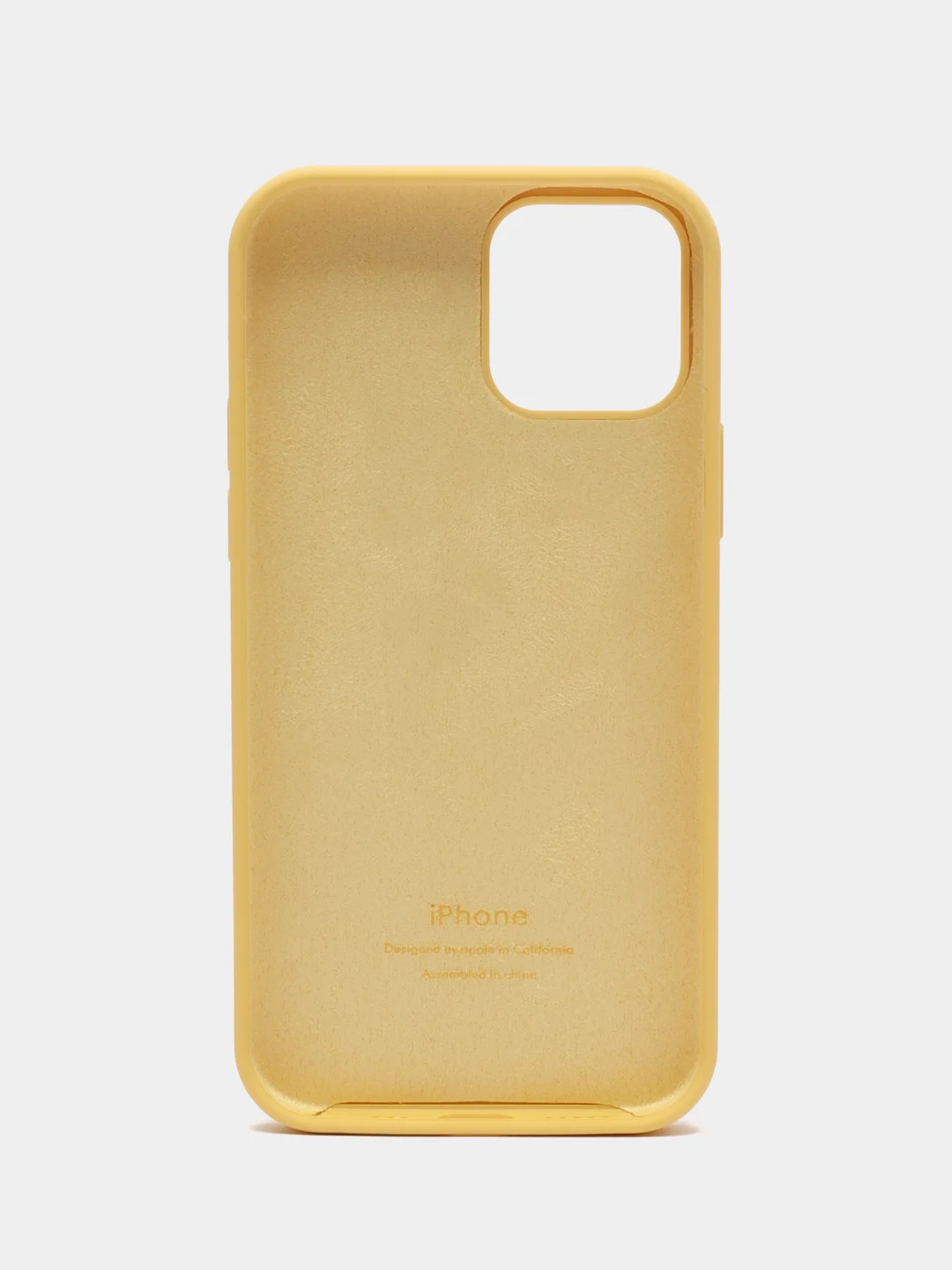 Лимонный чехол Silicone Case для iPhone 12 / iPhone 12 Pro, закрытый низ