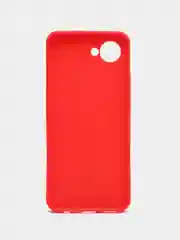 Красный чехол на Realme C30 силиконовый, цветной, матовый
