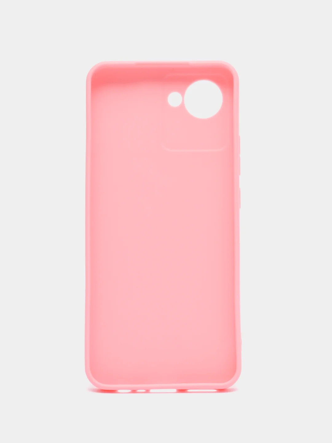 Розовый чехол на Realme C30 силиконовый, цветной, матовый