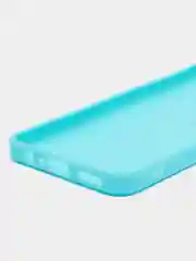 Бирюзовый чехол на Realme C30 силиконовый, цветной, матовый