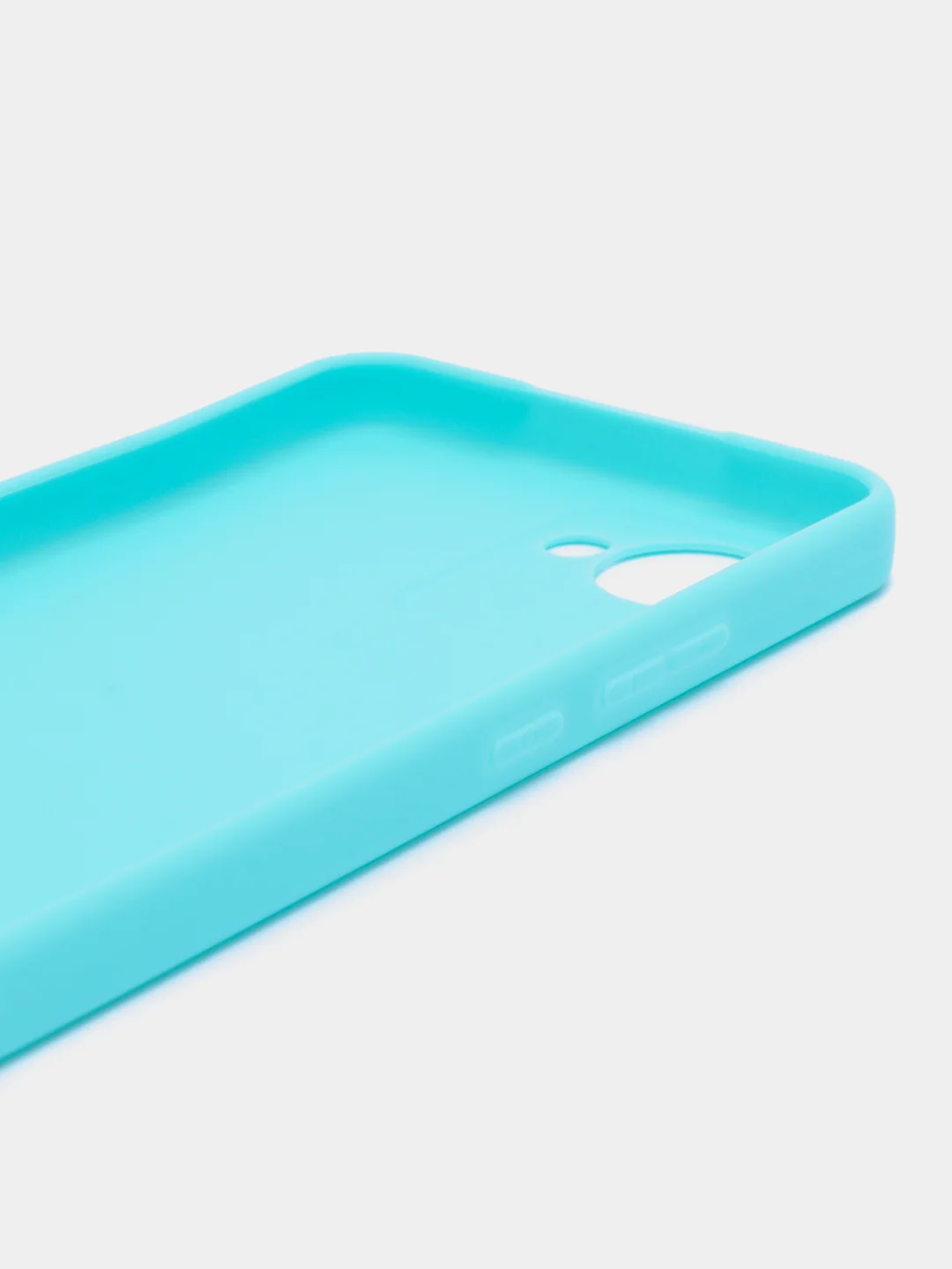 Бирюзовый чехол на Realme C30 силиконовый, цветной, матовый