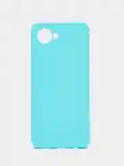 Бирюзовый чехол на Realme C30 силиконовый, цветной, матовый