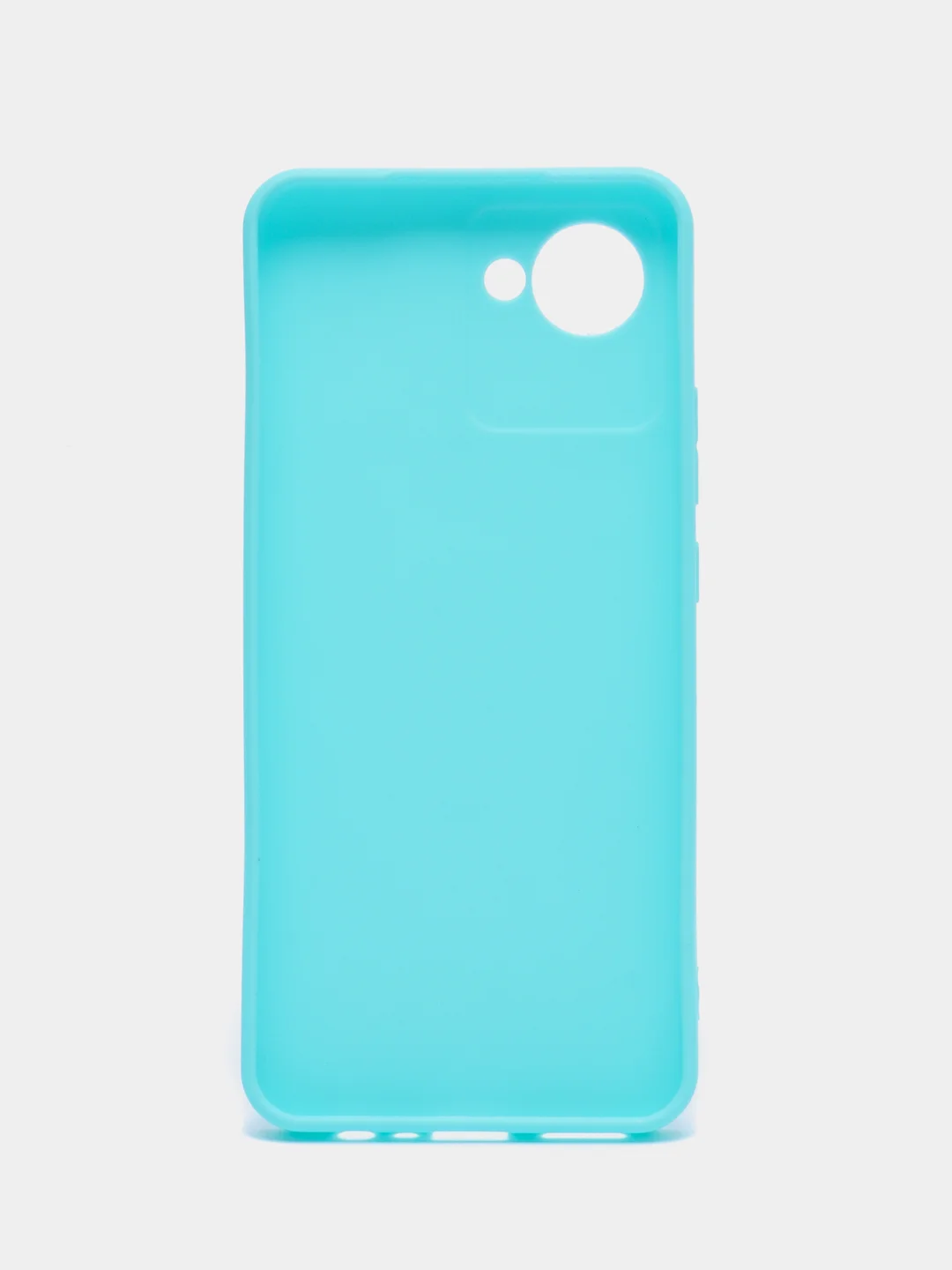 Бирюзовый чехол на Realme C30 силиконовый, цветной, матовый