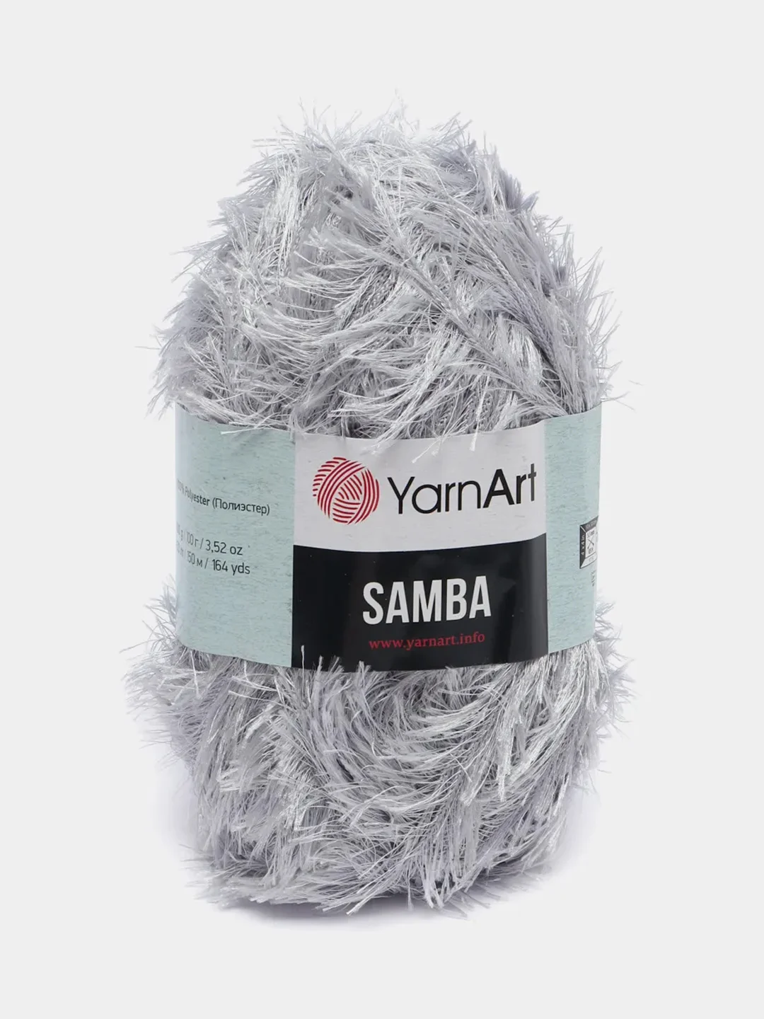 Светло-синий пряжа травка YarnArt Samba, 150 м, 100 г, полиэстер