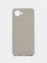 Серый чехол на Realme C30 силиконовый, цветной, матовый
