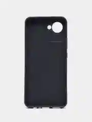 Черный чехол на Realme C30 силиконовый, цветной, матовый