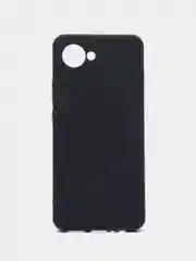 Черный чехол на Realme C30 силиконовый, цветной, матовый