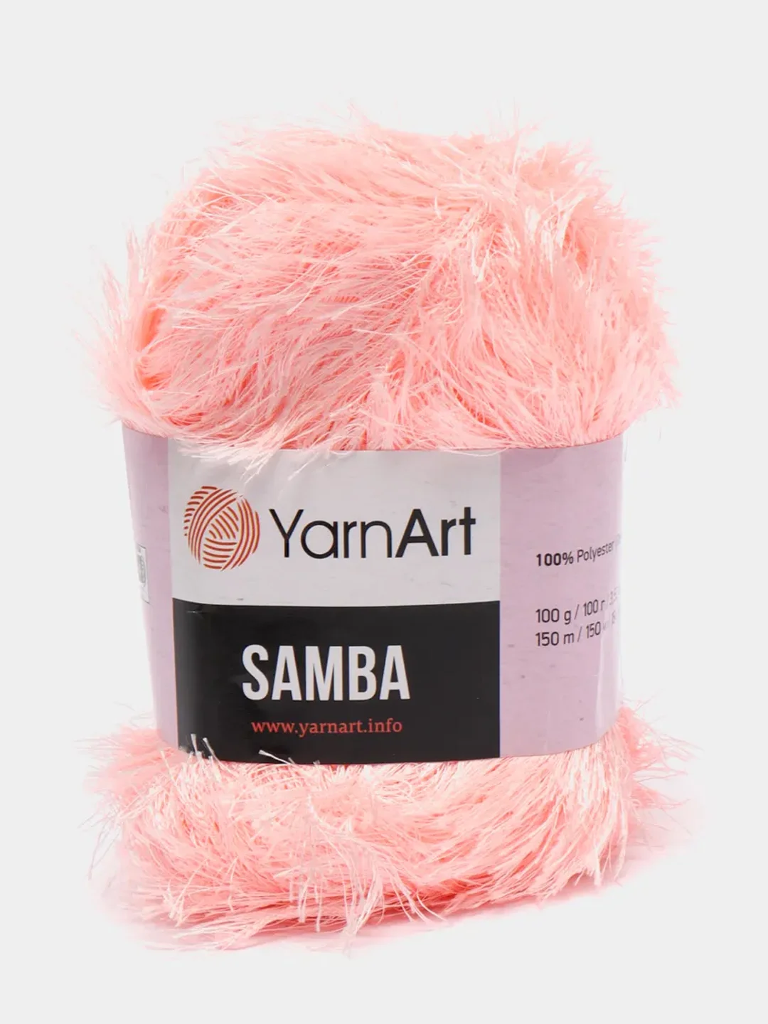 Коралловый пряжа травка YarnArt Samba, 150 м, 100 г, полиэстер