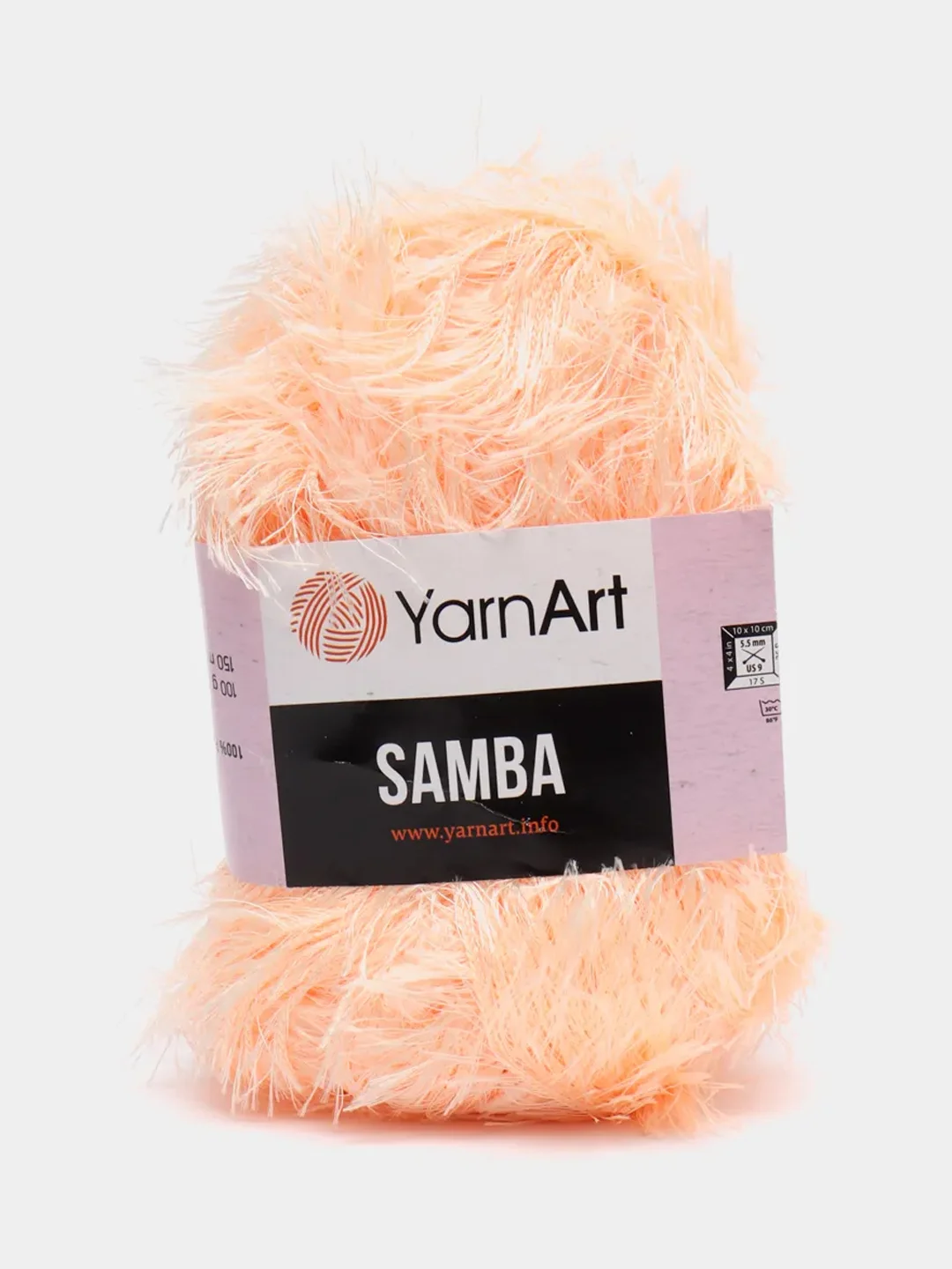 Кремовый пряжа травка YarnArt Samba, 150 м, 100 г, полиэстер