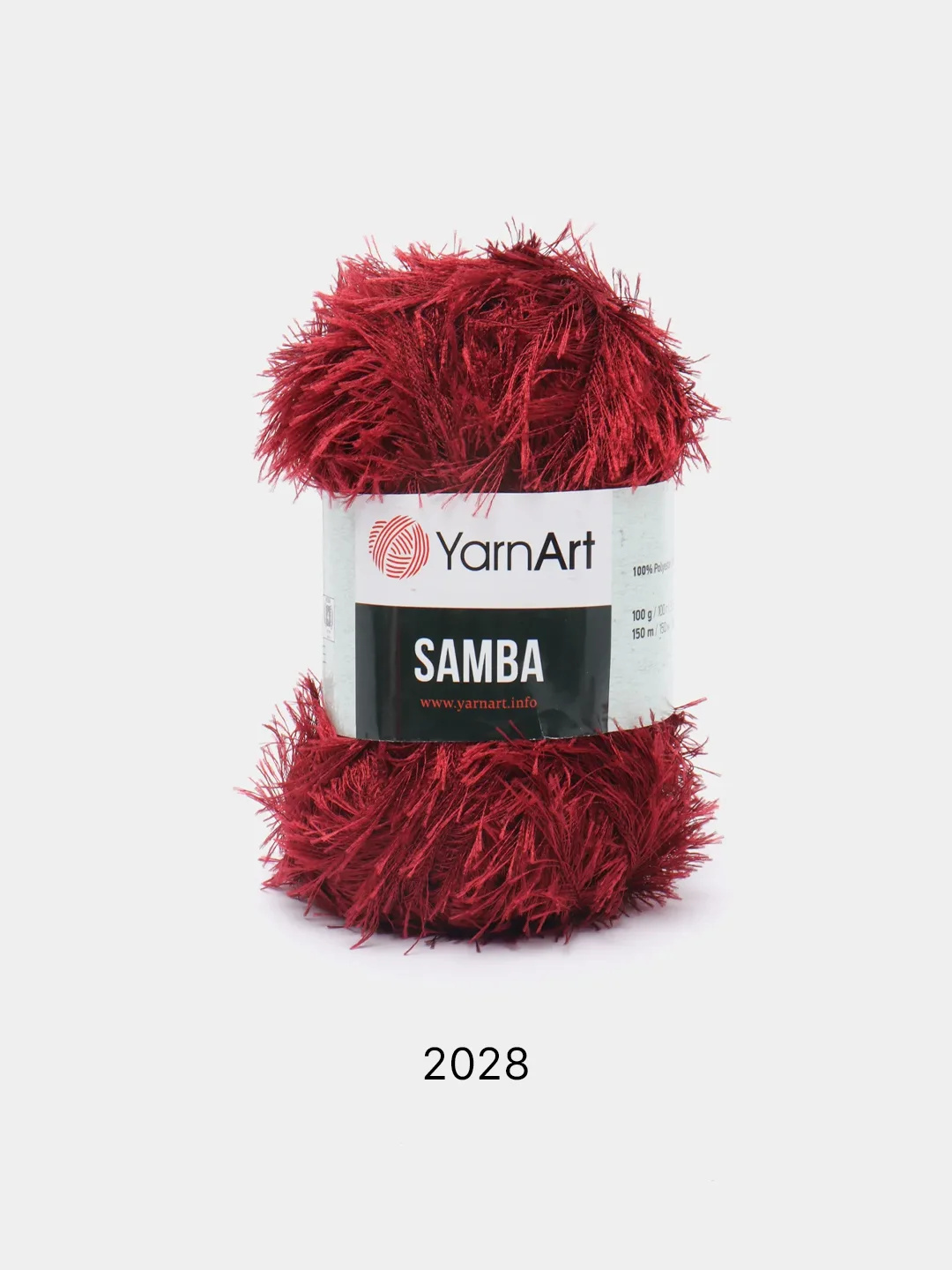 Вишнёвый пряжа травка YarnArt Samba, 150 м, 100 г, полиэстер
