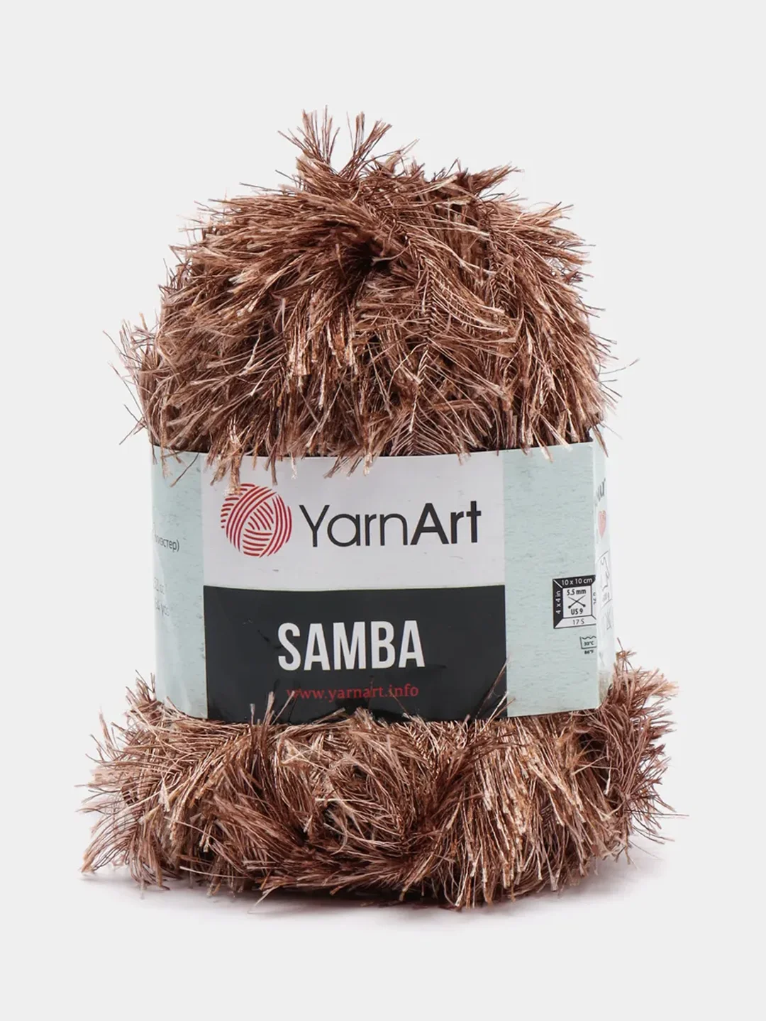 Коричневый пряжа травка YarnArt Samba, 150 м, 100 г, полиэстер