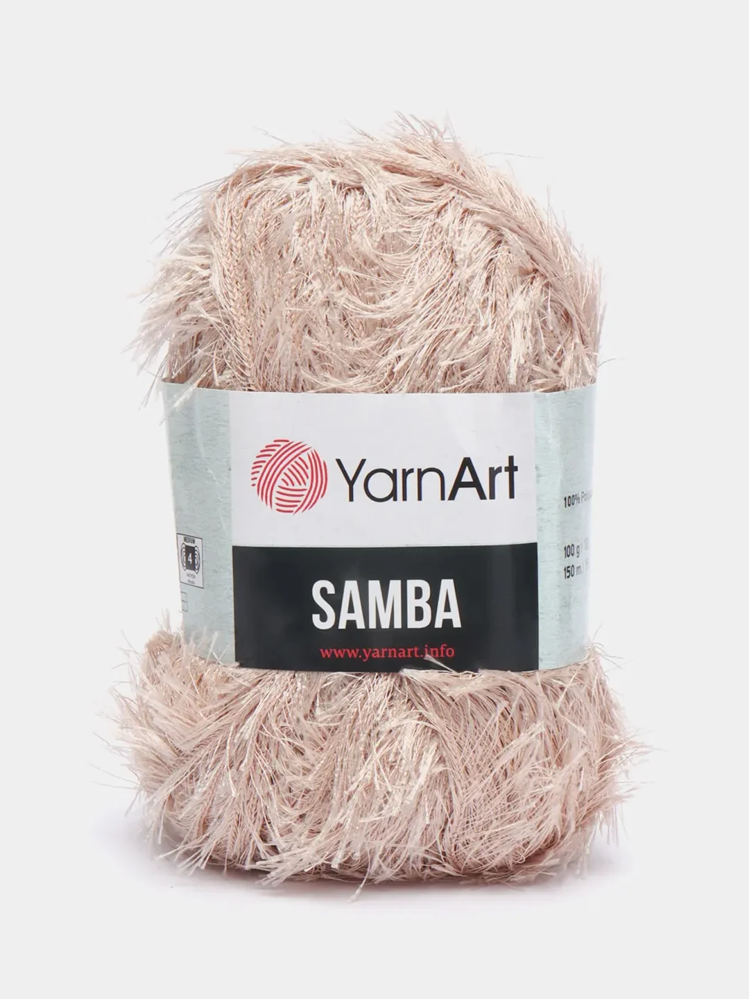 Бежевый пряжа травка YarnArt Samba, 150 м, 100 г, полиэстер