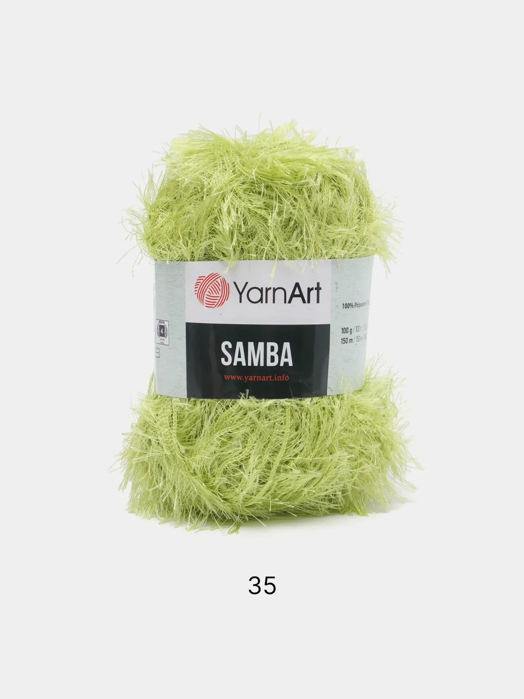 Горчичный пряжа травка YarnArt Samba, 150 м, 100 г, полиэстер