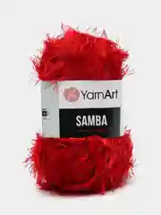 Красный пряжа травка YarnArt Samba, 150 м, 100 г, полиэстер