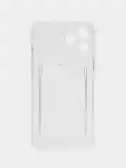 Чехол с карманом для карт на iPhone 7, 8 Plus, X, XR, 11, 12 Pro Max, 13, прозрачный